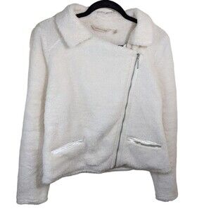 Soft Surroundings Mikka Moto Sherpa Jacket Full Zip Size Medium